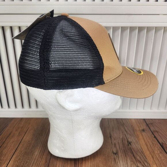 Mossy Oak Camouflage Hat Cap Fitted S/M Tan Black Outdoors Mesh Mens Hunting NEW - Picture 4 of 11